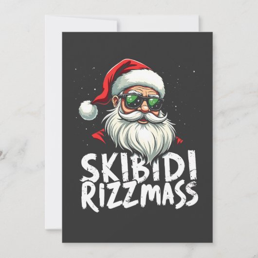 Cartes Pour Fêtes Annuelles Skibidi Rizzmas Drôle Gen Alpha Argot Noël (Devant)