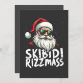 Cartes Pour Fêtes Annuelles Skibidi Rizzmas Drôle Gen Alpha Argot Noël (Devant / Derrière)