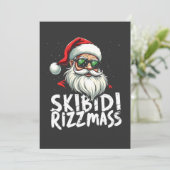 Cartes Pour Fêtes Annuelles Skibidi Rizzmas Drôle Gen Alpha Argot Noël (Debout devant)