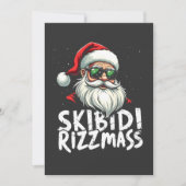Cartes Pour Fêtes Annuelles Skibidi Rizzmas Funny Gen Alpha Slang Noël (Devant)