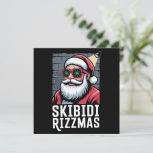 Cartes Pour Fêtes Annuelles Skibidi Rizzmas Noël Rizz Père Noël Xmas