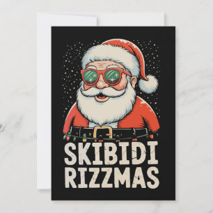Cartes Pour Fêtes Annuelles Skibidi Rizzmas Santa Rizz Noël Xmas Vacances