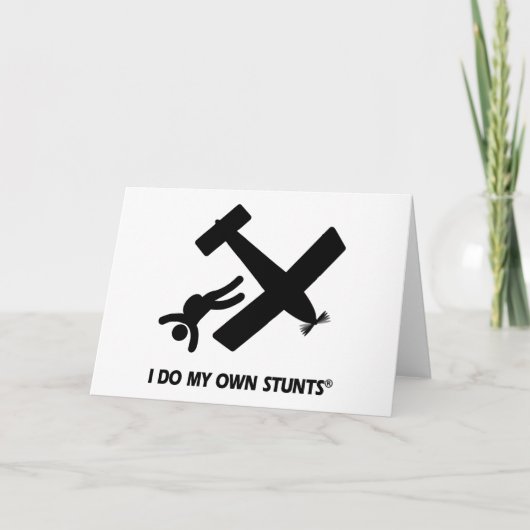 Cartes Pour Fêtes Annuelles Skydiving My own Stunts (Devant)