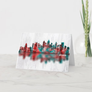 Cartes Pour Fêtes Annuelles Skyline Atlanta Georgia
