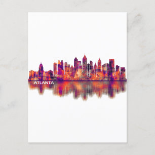 Cartes Pour Fêtes Annuelles Skyline Atlanta Georgia