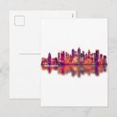 Cartes Pour Fêtes Annuelles Skyline Atlanta Georgia (Devant / Derrière)