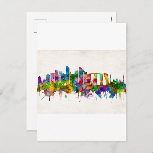 Cartes Pour Fêtes Annuelles Skyline d'Abou Dhabi (Devant / Derrière)