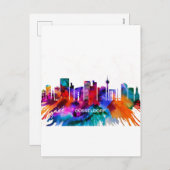 Cartes Pour Fêtes Annuelles Skyline de Dusseldorf (Devant / Derrière)