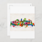 Cartes Pour Fêtes Annuelles Skyline de Houston (Devant / Derrière)