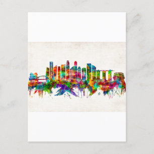 Cartes Pour Fêtes Annuelles Skyline de Singapour