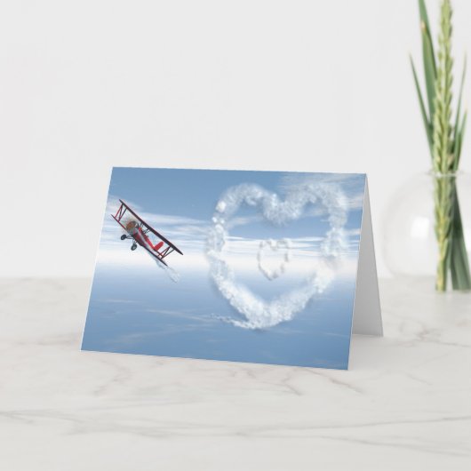Cartes Pour Fêtes Annuelles Skywriter Valentine (Devant)