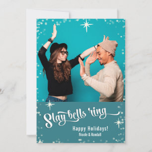 Cartes Pour Fêtes Annuelles Slay Bells Ring Funny Holiday Photo