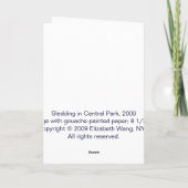 Cartes Pour Fêtes Annuelles Sledding dans le Central Park (Dos)