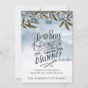 Cartes Pour Fêtes Annuelles Sleigh Bells Ring Joyeux Noël Neige