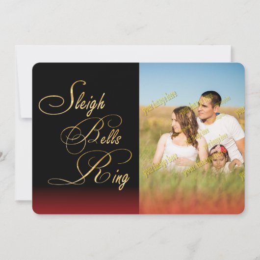 Cartes Pour Fêtes Annuelles Sleigh Bells Ring 🎅 Snowflics Père Noël Noël (Devant)