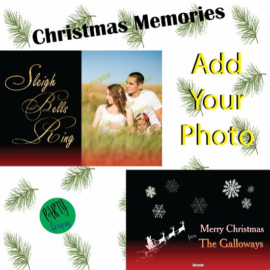 Cartes Pour Fêtes Annuelles Sleigh Bells Ring 🎅 Snowflics Père Noël Noël