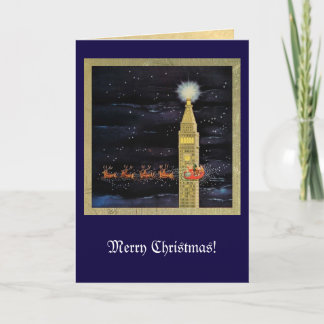 Cartes Pour Fêtes Annuelles Sleigh de Père Noël