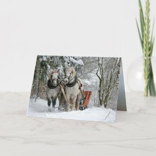 Cartes Pour Fêtes Annuelles Sleigh Ride in Winter Wonderland