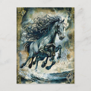 Cartes Pour Fêtes Annuelles Sleipnir d'Odin le cheval à huit pattes