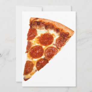 Cartes Pour Fêtes Annuelles SlipperyJoe's classique pepperoni pizza tranche fo