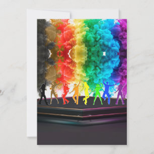 Cartes Pour Fêtes Annuelles SlipperyJoe's Dancing Pride Shadows cadeaux gay ar