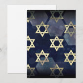 Cartes Pour Fêtes Annuelles SlipperyJoe's Happy Hanoukka multiple Star de Davi (Devant / Derrière)