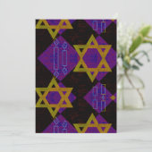 Cartes Pour Fêtes Annuelles SlipperyJoe's Happy Hanoukka Star de David menorah (Debout devant)