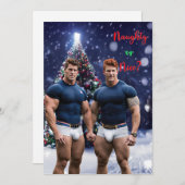 Cartes Pour Fêtes Annuelles SlipperyJoe's sapin de Noël enneigé décoré (Devant / Derrière)