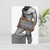 Cartes Pour Fêtes Annuelles SlipperyJoe's Thanksgiving man hot six pack abs un (Debout devant)