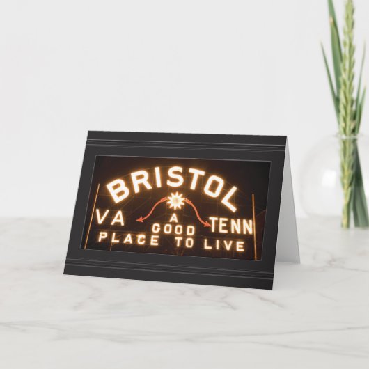 Cartes Pour Fêtes Annuelles Slogan de Bristol la nuit (Devant)