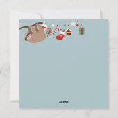 Cartes Pour Fêtes Annuelles Sloth Christmas (Dos)