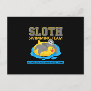 Cartes Pour Fêtes Annuelles Sloth Swim Team Swim Team Funny Cadeau