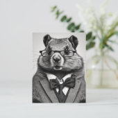 Cartes Pour Fêtes Annuelles smartypants marmotte (Debout devant)