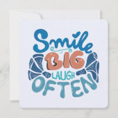 Cartes Pour Fêtes Annuelles Smile Big Laugh Souvent : Message réconfortant (Devant)