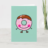 Cartes Pour Fêtes Annuelles Smiling Donut Greeting Card Design (Devant)