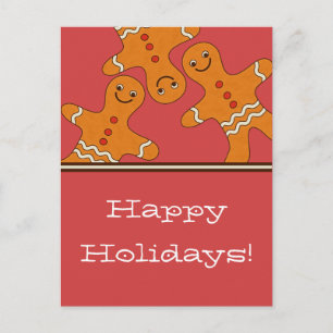 Cartes Pour Fêtes Annuelles Smiling Gingerbread Men Christmas