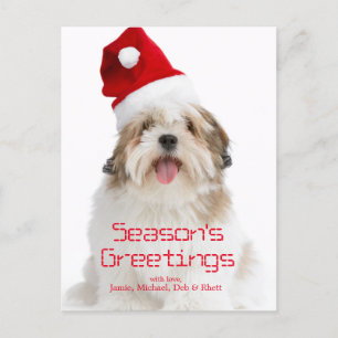 Cartes Pour Fêtes Annuelles Smiling Lhasa Apso