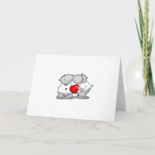 Cartes Pour Fêtes Annuelles Smooch - Hippo Kiss Valentin