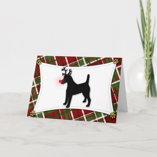 Cartes Pour Fêtes Annuelles Smooth Fox Terrier Reindeer (Devant)