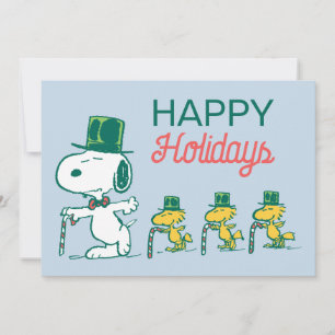 Cartes Pour Fêtes Annuelles Snoopy Chapeau Haut de Forme Bonbon à la Menthe Po