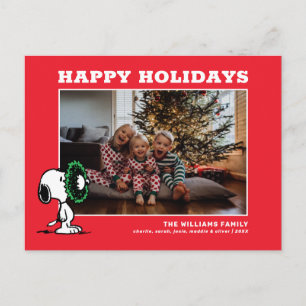 Cartes Pour Fêtes Annuelles Snoopy Christmas Family Photo