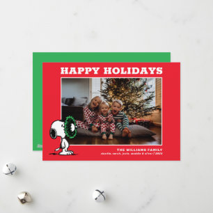 Cartes Pour Fêtes Annuelles Snoopy Christmas Family Photo