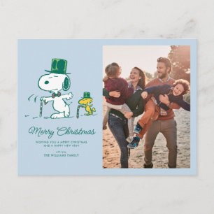 Cartes Pour Fêtes Annuelles Snoopy Top Chapeau Pepperment Candy