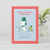 Cartes Pour Fêtes Annuelles Snoopy Top Chapeau Pepperment Candy (Debout devant)