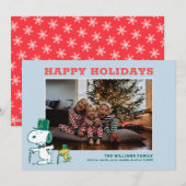 Cartes Pour Fêtes Annuelles Snoopy Top Chapeau Pepperment Candy (Devant / Derrière)