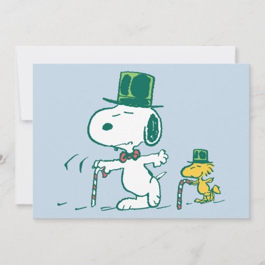 Cartes Pour Fêtes Annuelles Snoopy Top Chapeau Pepperment Candy (Devant)
