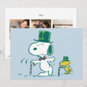 Cartes Pour Fêtes Annuelles Snoopy Top Chapeau Pepperment Candy (Devant / Derrière)