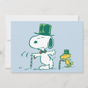 Cartes Pour Fêtes Annuelles Snoopy Top Chapeau Pepperment Candy