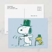 Cartes Pour Fêtes Annuelles Snoopy Top Chapeau Pepperment Candy (Devant / Derrière)
