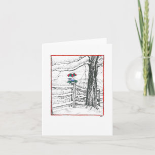 Cartes Pour Fêtes Annuelles "Snow Bird" Custom Christmas Card